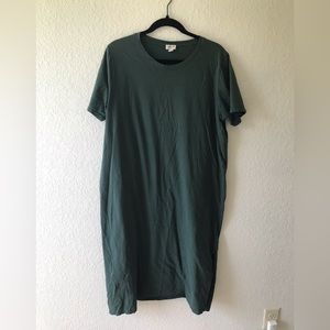 J.Crew Hunter Green Midi T-shirt Dress